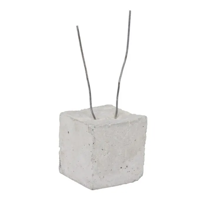 Concrete blocks with wire